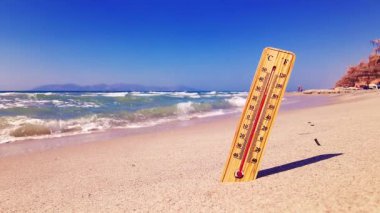 Sıcak bir yaz gününde termometre küresel ısınmayı hatırlatır.