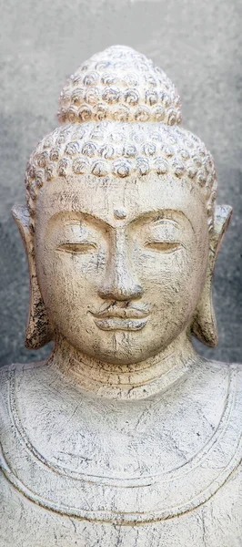 Cabezas Buda Piedra Sobre Fondo Liso Busto Religión —  Fotos de Stock