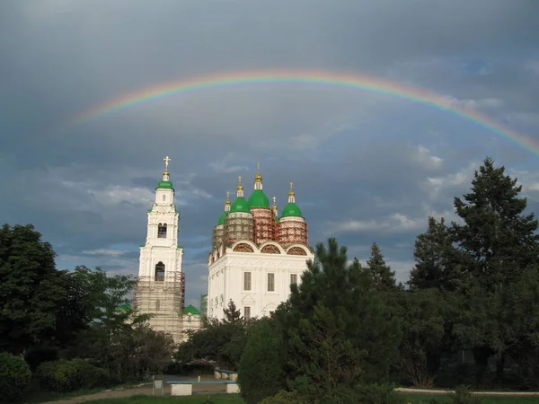 Astrakhan Kremlin Převzetí Katedrály Zvonice Prechistenskie Gates Rok 2008 — Stock fotografie
