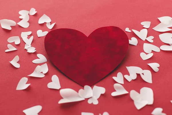 Sevgililer Günün Kutlu Olsun Kırmızı Arka Planda Şık Sevgililer Günü — Stok fotoğraf