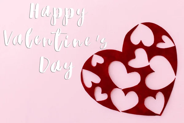 Happy Valentines Day Greeting Card Happy Valentine Day Text Stylish — Stock Photo, Image