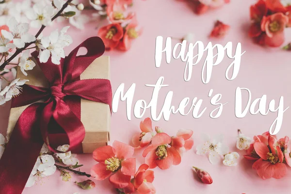 Happy Mother Day Greeting Card Happy Mothers Day Text Gift —  Fotos de Stock
