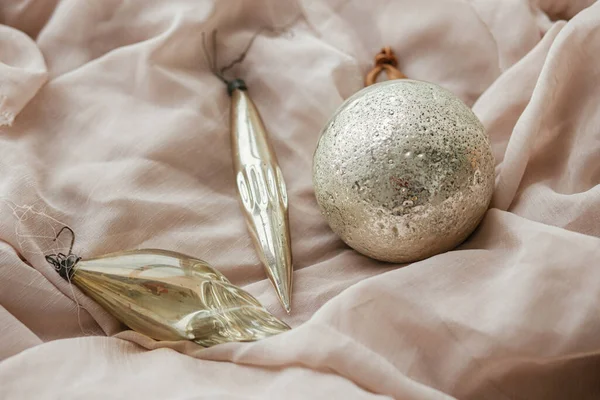 Christmas Vintage Ornaments Soft Pastel Cloth Merry Christmas Preparation Winter — Stockfoto