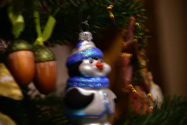 Focus Blurry Christmas Tree Christmas Decorations Abstract Painting Christmas Tree —  Fotos de Stock