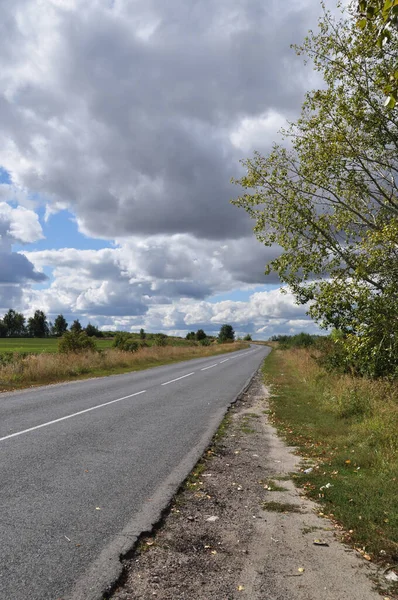 Countryside Paved Road Automobile Road Panoramic View — Stockfoto