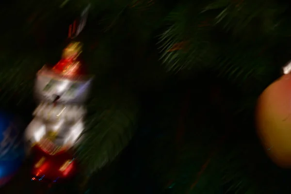 Blurred Image Christmas Tree Toy Defocused Blurry Image Bokeh — Stockfoto