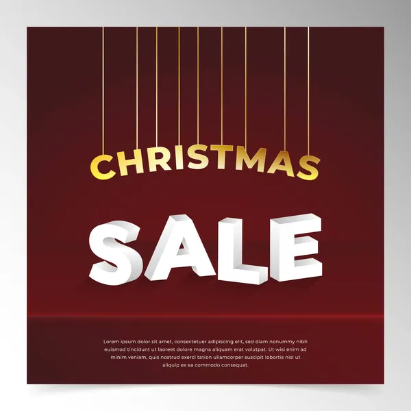 Julförsäljning Sociala Medier Post Design Mall — Stock vektor