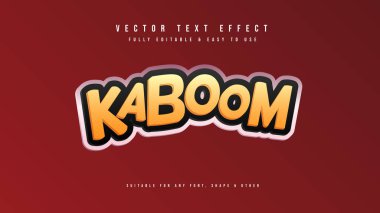 Çizgi film 3B biçim düzenlenebilir vektör metin efekti