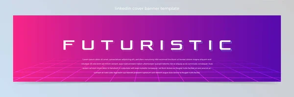 Modern Abstract Technology Linkedin Banner Template — 图库矢量图片