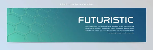 Modern Abstract Technology Linkedin Banner Template — ストックベクタ