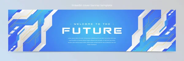 Modern Abstract Technology Linkedin Banner Template — Vector de stock