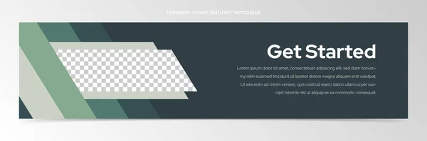 Modern Abstract Linkedin Banner Template — Archivo Imágenes Vectoriales