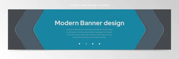 Modern Abstract Linkedin Banner Template — Vector de stock