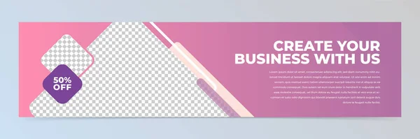 Modern Abstract Linkedin Banner Template — Archivo Imágenes Vectoriales