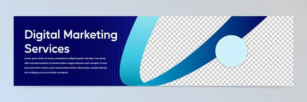 Modern Abstract Linkedin Banner Template — 图库矢量图片