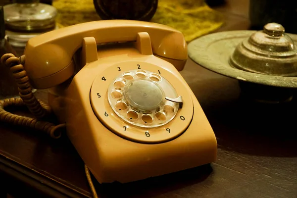 Vintage Téléphone Rotatif Vue Rapprochée — Photo