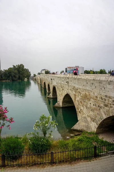 Mai 2022 Adana Turquie Pont Rocheux Sur Rivière Seyhan Adana — Photo