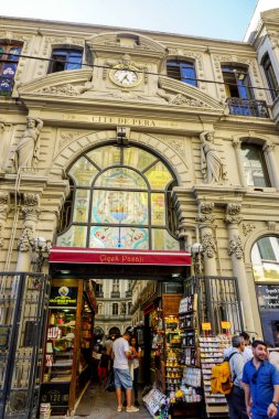 23 July 2017 Istanbul Turkey. Famous Cicek pasaji, cite de pera in Istanbul Turkey