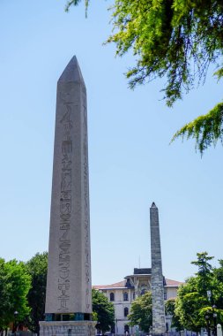 24 July 2017 Istanbul Turkey. Dikilitas park in Istanbul Turkey ancient obelisks