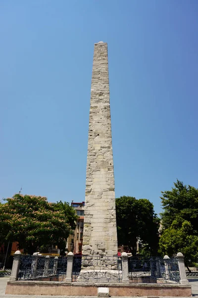 24 July 2017 Istanbul Turkey. Dikilitas park in Istanbul Turkey ancient obelisks