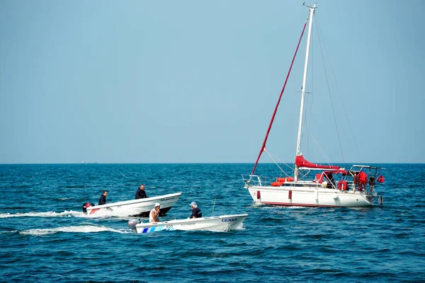 September 2017 Tirilye Bursa Turkey Fishing Boats Sea Sunny Day — 图库照片