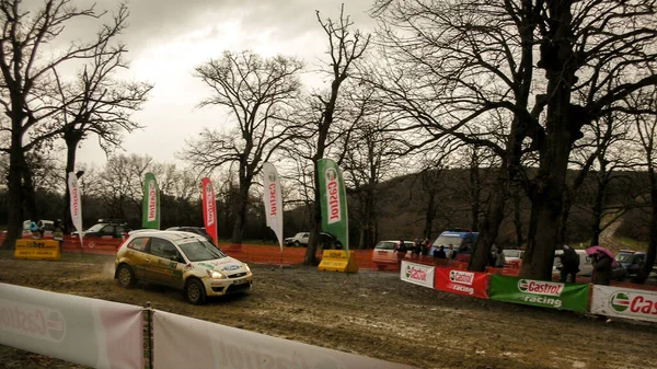 25 January 2009 Istanbul Turkey. Istanbul Castrol Rally Championship on a rainy muddy track
