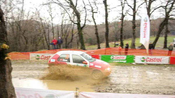 January 2009 Istanbul Turkey Istanbul Castrol Rally Championship Rainy Muddy — Stockfoto