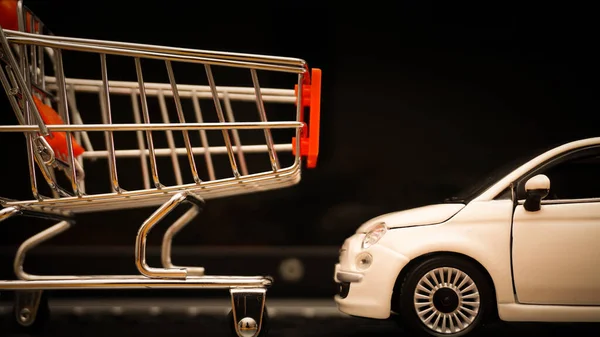 Концепция Покупок Доставки Автомобилей Онлайн Лицензионные Стоковые Изображения