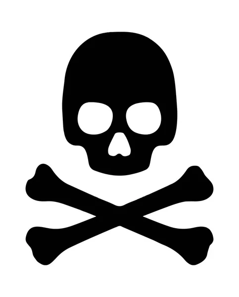 stock image skull and crossbones black icon illustration on white background symbol