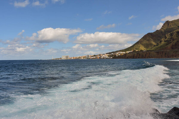Beautiful Landscape View Sun Setting Atlantic Ocean Tenerife Canary Island Royalty Free Stock Images