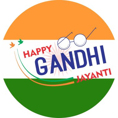 Happy Gandhi Jayanti is a National Holiday in India 2nd October Illustration Vectors