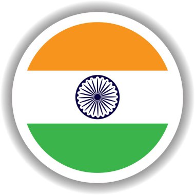  Hindistan bayrağı yuvarlak