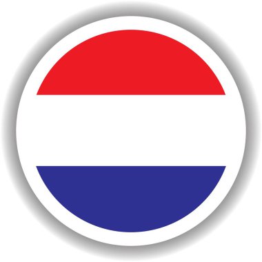 Hollanda bayrağı yuvarlak