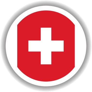 İsviçre bayrağı yuvarlak