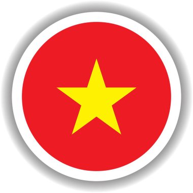 Vietnam bayrağı yuvarlak