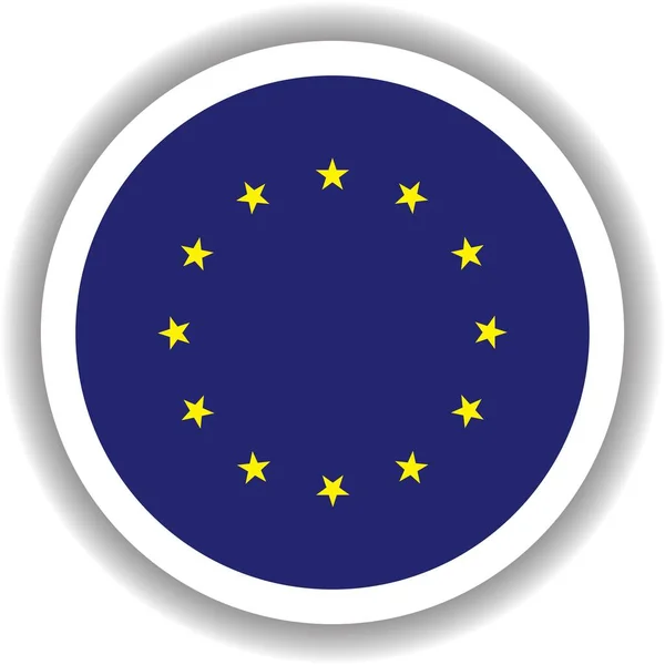 Drapeau Europe Forme Ronde — Image vectorielle