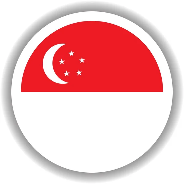 Singapore Flag Shape — Stock Vector