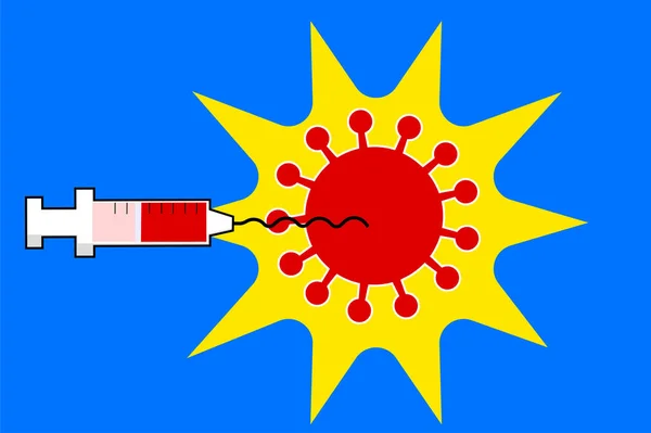 Illustration Vaccine Working Covid Virus Inefficiency Vaccines — 스톡 벡터