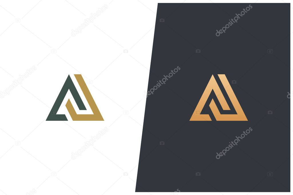 Letter A & U Combination Vector Monogram Logo Concept Design