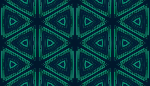 幾何学技術概要 シームレスなターコイズグリーン ブルー背景パターン — ストック写真
