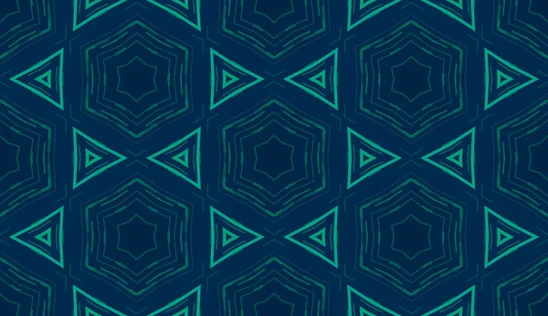 Geometric Tech Abstract Seamless Turquoise Gree & Blue Background Pattern
