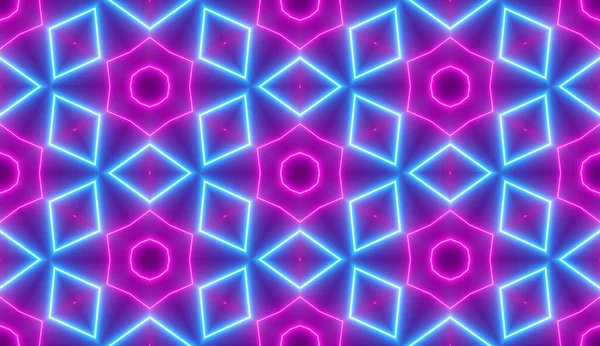ネオン幾何学的な動きシームレスな背景パターン — ストック写真