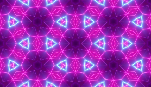 Neon Geometric Motion Seamless Background Pattern