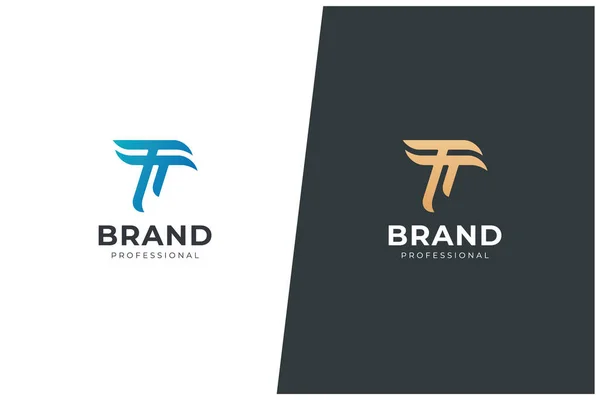 Brev Logo Vector Design Concept Monogram Ikonen Varumärke Kreativ Minimal — Stock vektor