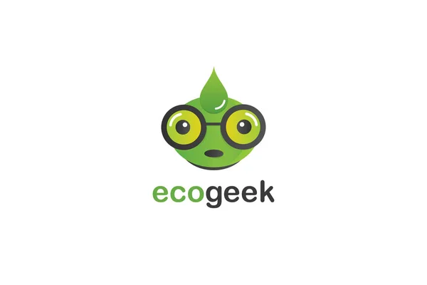 Eco Geek Nature Environment Vector Logo Concept Design — Stockvektor