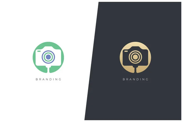 Photography Multimedia Production Vector Logo Concept — ストックベクタ