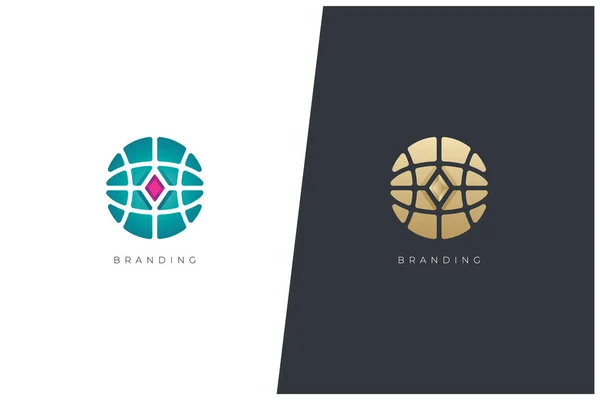 Global Marketing Trading Networking Vector Logo Concept — Wektor stockowy