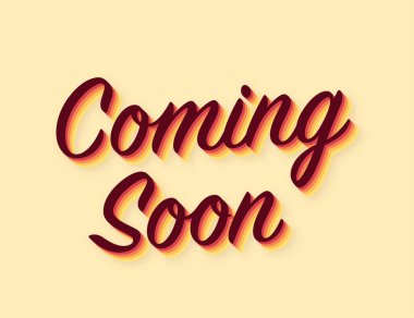 Yakında imzalarım. Reklam tabelası. Vektör stok illüstrasyonu.