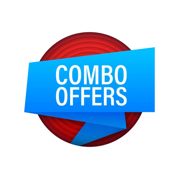 Combo offers. Banner with combo offers isolated on white background. Web design. Vector stock illustration. — Stock Vector