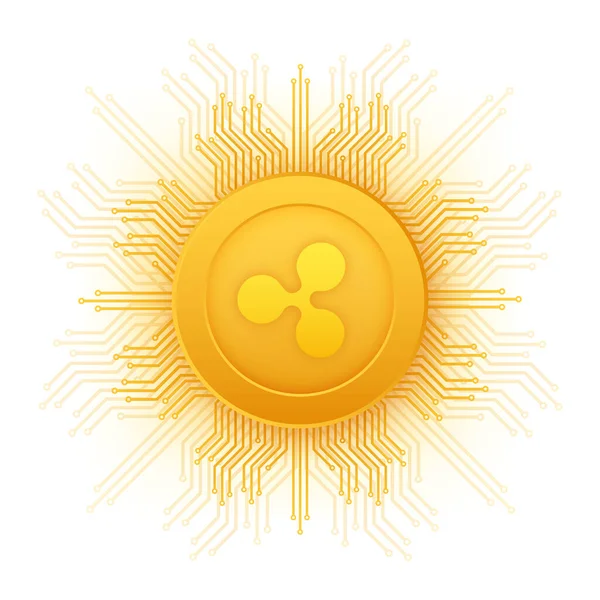 Ripple XRP crypto currency icon for apps and websites. Ripple logo for web and print. Vector illustration. — Stock Vector